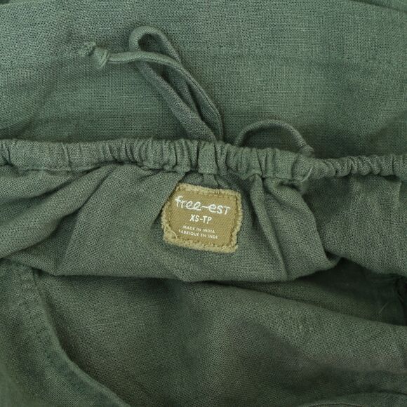 Free People Free-Est Melted Away Cotton-Linen Cropped Top Halter XS NEW 280688 - Picture 6 of 8